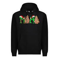 Black mama with christmas tree cake ado Premium Hoodie - AdoDesignShop