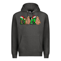 Charcoal Heather mama with christmas tree cake ado Premium Hoodie - AdoDesignShop