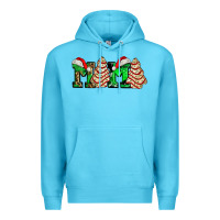 Ocean Blue mama with christmas tree cake ado Premium Hoodie - AdoDesignShop