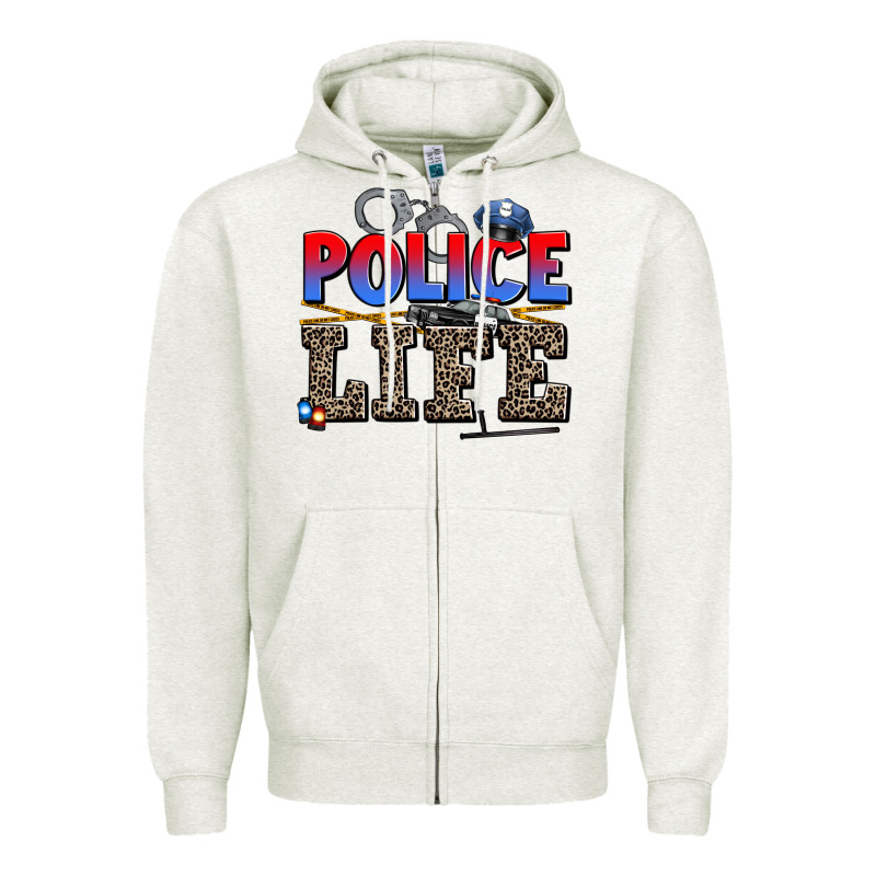 Police Life Zipper Hoodie by AdoDesignShop | Teevron