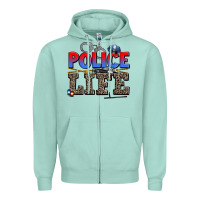 Seafoam police life Zipper Hoodie - AdoDesignShop