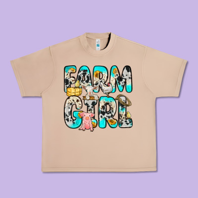 Farm Girl Urban Heavy Tee Designed By Zillion Design Studio