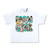 White farm girl Urban Heavy Tee - Zillion Design Studio