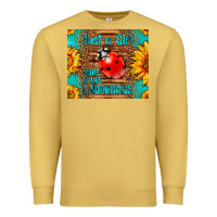 Antique Gold just a girl who loves ladybugs Premium Sweatshirt - LillyAllenDesigns