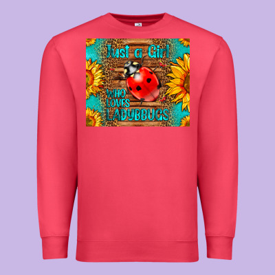 Just A Girl Who Loves Ladybugs Premium Sweatshirt Designed By Lillyallendesigns