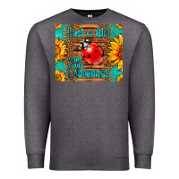 Charcoal Heather just a girl who loves ladybugs Premium Sweatshirt - LillyAllenDesigns
