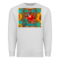 Dove Grey just a girl who loves ladybugs Premium Sweatshirt - LillyAllenDesigns