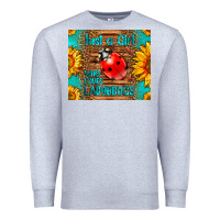 Heather Grey just a girl who loves ladybugs Premium Sweatshirt - LillyAllenDesigns