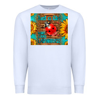 White just a girl who loves ladybugs Premium Sweatshirt - LillyAllenDesigns