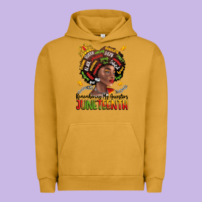Remembering My Ancestors Juneteenth Urban Hoodie Designed By Lillyallendesigns