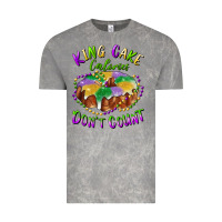 Cloud Rock mardi gras king cake calories don't count Vintage Tee - RanaPortraitStore