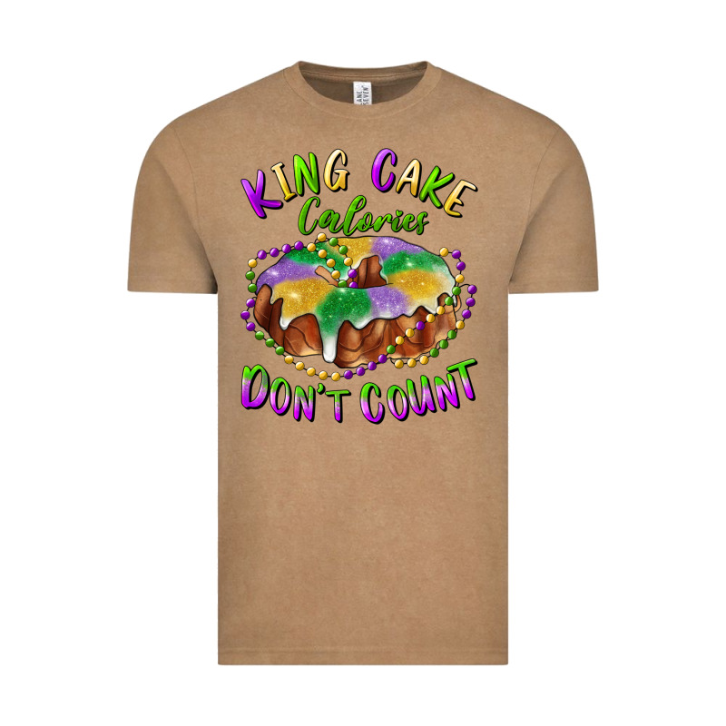 Mardi Gras King Cake Calories Don't Count Vintage Tee by RanaPortraitStore | Teevron