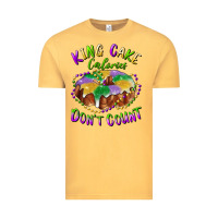 Vintage Mustard mardi gras king cake calories don't count Vintage Tee - RanaPortraitStore