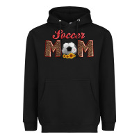 Black soccer mom with ball and sunflower Heavyweight Hoodie - Artiststas