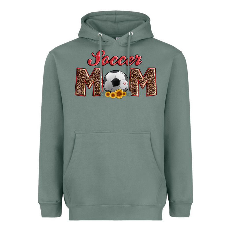 Soccer Mom With Ball And Sunflower Heavyweight Hoodie by Artiststas | Teevron