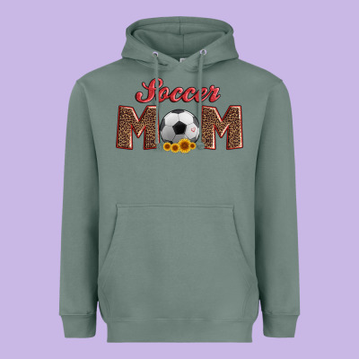 Soccer Mom With Ball And Sunflower Heavyweight Hoodie Designed By Artiststas