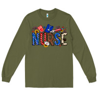 Army Green American Nurse Long Sleeve Tee - Neo Western