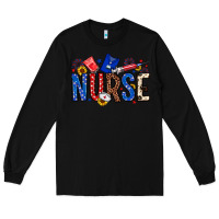 Black American Nurse Long Sleeve Tee - Neo Western