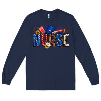 Navy American Nurse Long Sleeve Tee - Neo Western