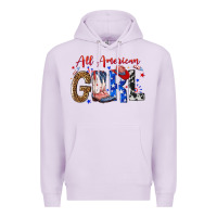 Lilac all american girl Premium Hoodie - NancyCooperArtShop