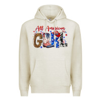Oatmeal Heather all american girl Premium Hoodie - NancyCooperArtShop