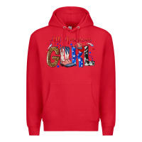 Red all american girl Premium Hoodie - NancyCooperArtShop