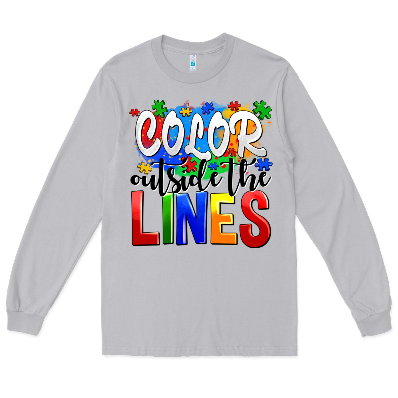 Color Outside The Lines Long Sleeve Tee by AdoDesignShop | Teevron