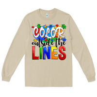 Mushroom color outside the lines Long Sleeve Tee - AdoDesignShop