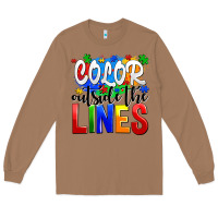 Toasted Coconut color outside the lines Long Sleeve Tee - AdoDesignShop