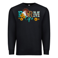 Western Farm Life Rooster Head Premium Sweatshirt | Teevron