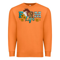 Carrot Western Farm Life Rooster Head Premium Sweatshirt - LillyAllenDesigns
