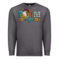 Charcoal Heather Western Farm Life Rooster Head Premium Sweatshirt - LillyAllenDesigns