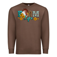 Chestnut Western Farm Life Rooster Head Premium Sweatshirt - LillyAllenDesigns