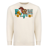 Sandshell Western Farm Life Rooster Head Premium Sweatshirt - LillyAllenDesigns