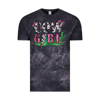 Cloud Black cowgirl lightning bolt Vintage Tee - Zillion Design Studio