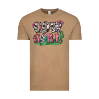 Vintage Coffee cowgirl lightning bolt Vintage Tee - Zillion Design Studio