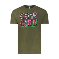 Vintage Olive cowgirl lightning bolt Vintage Tee - Zillion Design Studio