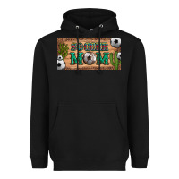 Black soccer mom with ball and cactus and serape licanse plate Heavyweight Hoodie - Artiststas