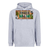Heather Grey soccer mom with ball and cactus and serape licanse plate Heavyweight Hoodie - Artiststas