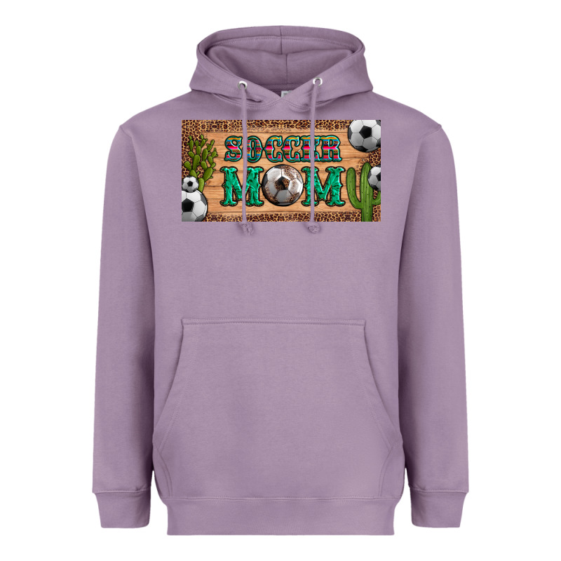 Soccer Mom With Ball And Cactus And Serape Licanse Plate Heavyweight Hoodie by Artiststas | Teevron