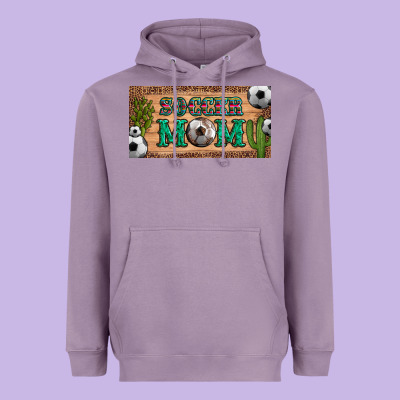 Soccer Mom With Ball And Cactus And Serape Licanse Plate Heavyweight Hoodie Designed By Artiststas