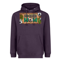 Plum soccer mom with ball and cactus and serape licanse plate Heavyweight Hoodie - Artiststas