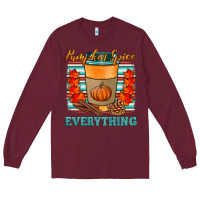 Burgundy pumpkin spice everything Long Sleeve Tee - HRA Design Shop