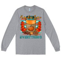 Heather Grey pumpkin spice everything Long Sleeve Tee - HRA Design Shop