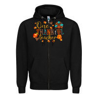 Black one thankful teacher Zipper Hoodie - JahusDesignShop