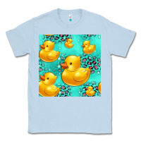 Dusty Blue rubber duck seamless pattern Classic Tee - HRA Design Shop