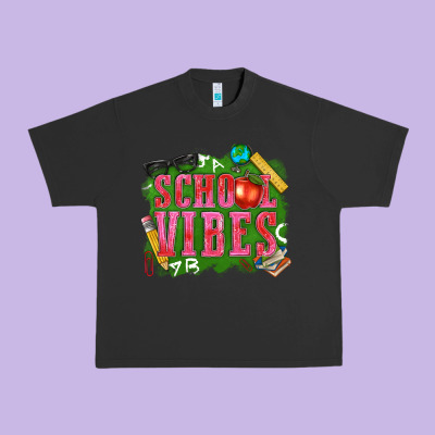 School Vibes Urban Heavy Tee Designed By Texasbilliewilder