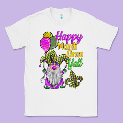 Happy Mardi Gras Y'all Classic Tee Designed By Barkaloodesign