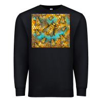 Black Bumble Bees Premium Sweatshirt - LillyAllenDesigns