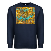 Navy Bumble Bees Premium Sweatshirt - LillyAllenDesigns